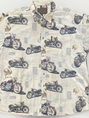 North River Outfitters Men’s (Size XL) White Motorcycle Shirt